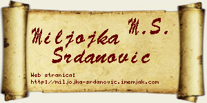 Miljojka Srdanović vizit kartica